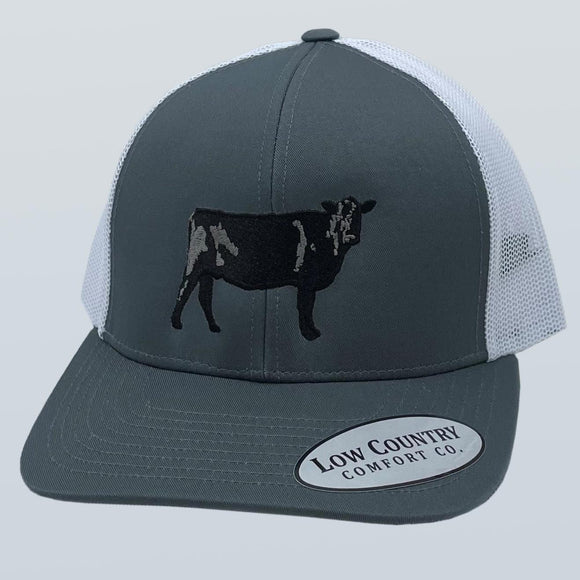 Cow Hat Charcoal/White