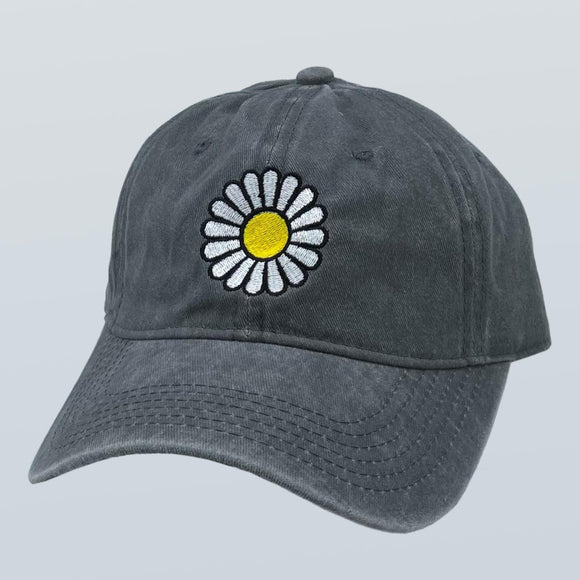 Daisy Unstructured Hat Charcoal