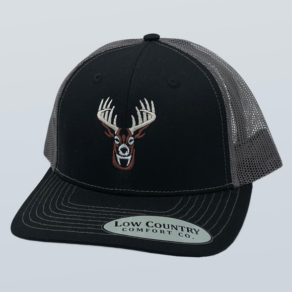Deer Line Art Black/Charcoal Hat
