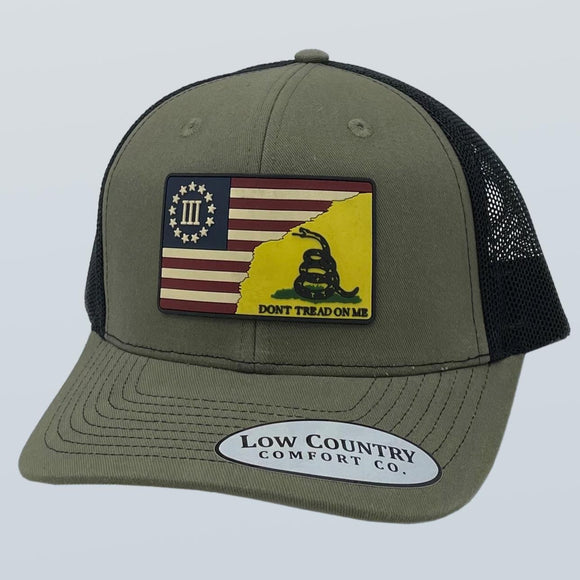 Betsy Ross DTOM Flag PVC Patch Loden/Black Hat