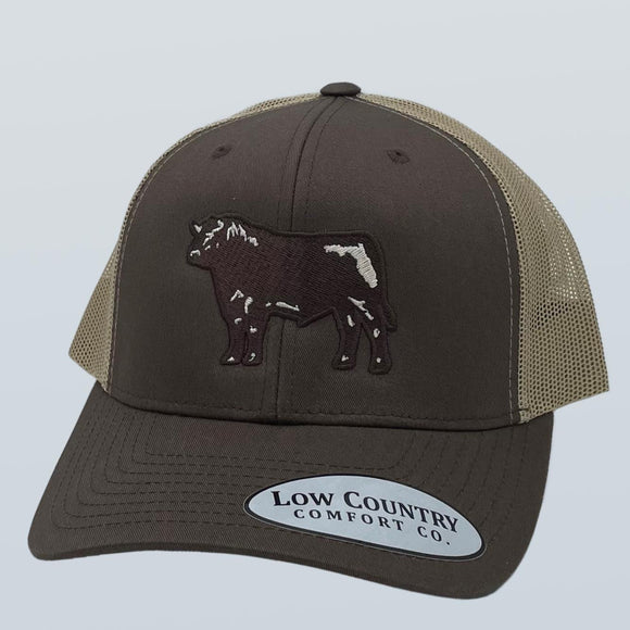 Florida Cow Branded Brown/Khaki Hat