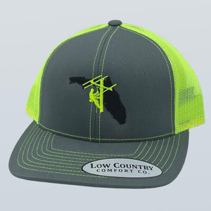 Florida Lineman Charcoal/Neon Yellow Hat