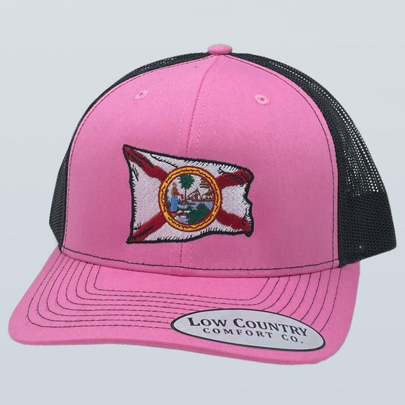 Florida Wavy Flag Pink/Black Hat