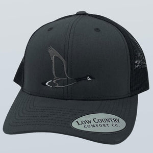 Flying Goose Line Art Charcoal/Black Hat