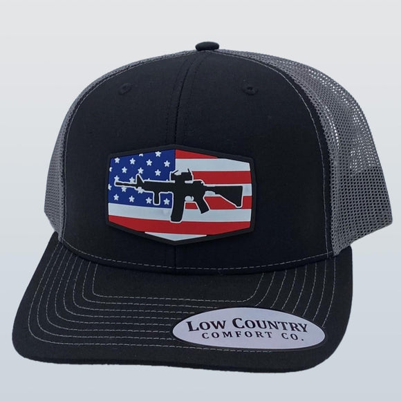 Freedom Series AR15 PVC Patch Black/Charcoal Hat