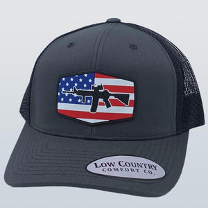 Freedom Series AR15 PVC Patch Charcoal/Black Hat
