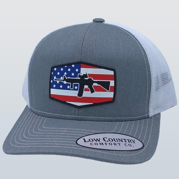 Freedom Series AR15 PVC Patch Heather/White Hat