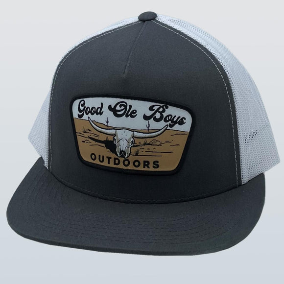 GOB Cattle Skull Patch Charcoal/White 5 Panel Hat