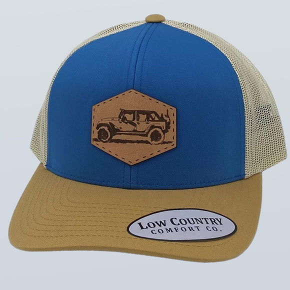 Jeep Inspired Patch Ocean/Amber/Beige Hat