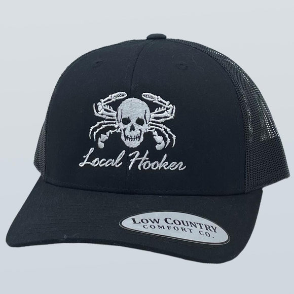 Local Hooker Crab Skull Black Hat
