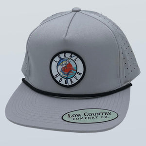 Local Hooker Marlin Woven Patch Performance Grey Hat