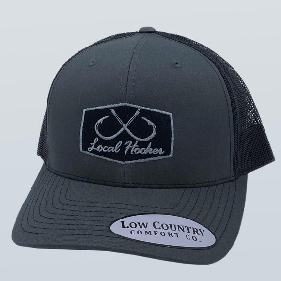 Local Hooker Patch Greyscale Charcoal/Black Hat