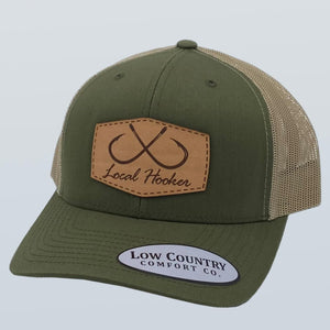 Local Hooker Patch Leather Moss/Khaki Hat