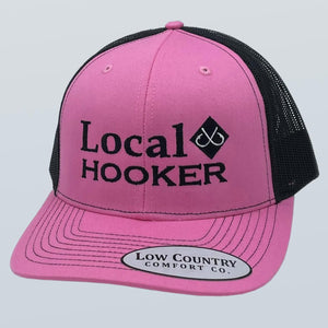 Local Hooker Text Pink/Black Hat