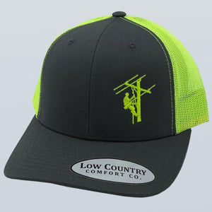 Lineman Side Panel Charcoal/Neon Yellow Hat