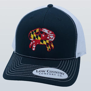 Maryland Flag Crab Black/White Hat