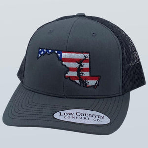 Maryland USA Flag Charcoal/Black Hat