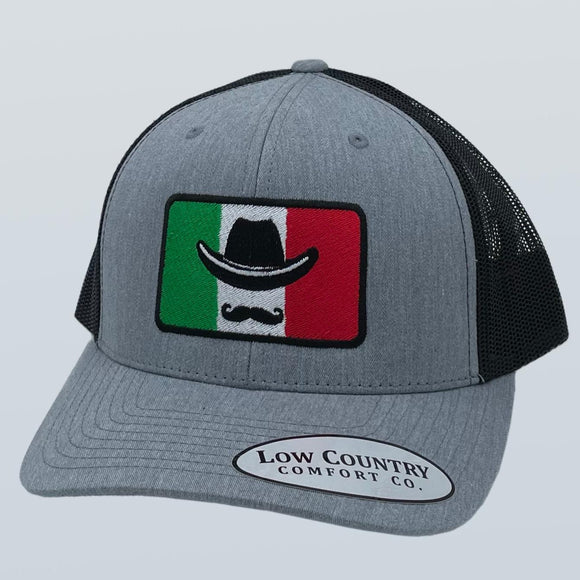 Mexican Flag Mustache Heather/Black Hat