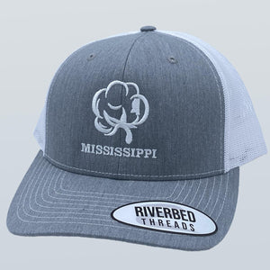 Mississippi Cotton Boll Heather/White Hat