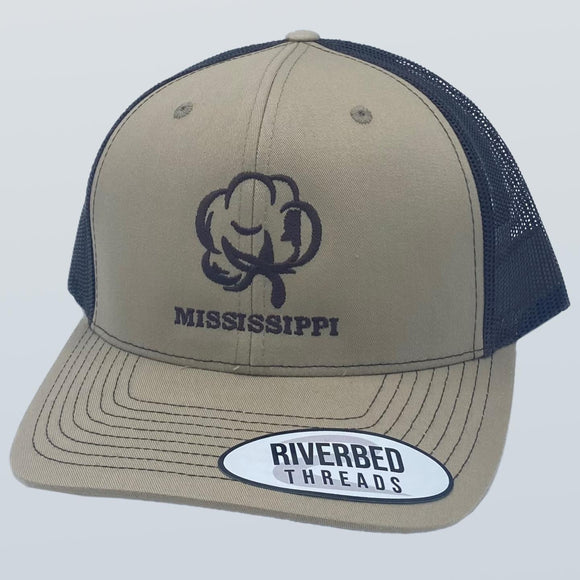 Mississippi Cotton Boll Khaki/Brown Hat