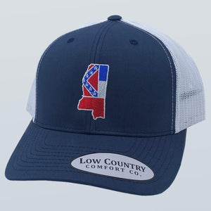 Mississippi Flag Navy/White Hat