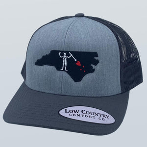 North Carolina Blackbeard Heather/Charcoal/Black Hat