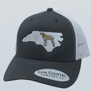 North Carolina Cur Charcoal/White Hat