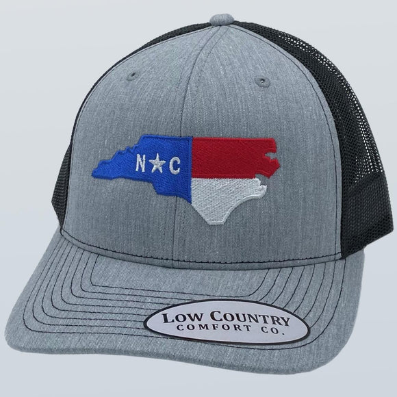North Carolina Flag Heather/Black Hat