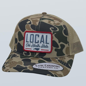 North Carolina Local Patch Old School Camo/Khaki Hat