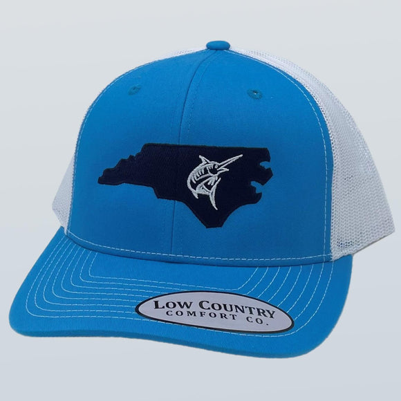 North Carolina Marlin Cyan/White Hat