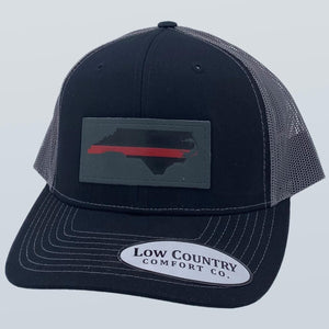 North Carolina Red Line Patch Black/Charcoal Hat