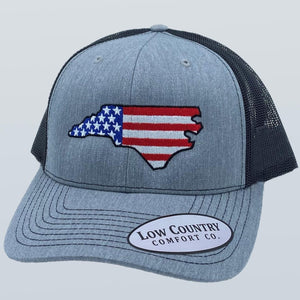 North Carolina USA Flag Heather/Black Hat