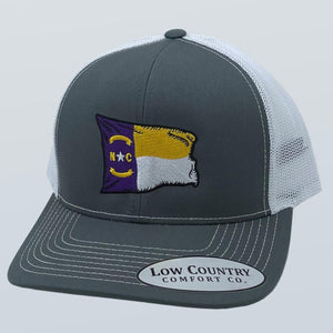 North Carolina Wavy Flag ECU Theme Charcoal/White Hat