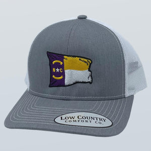 North Carolina Wavy Flag ECU Theme Heather/White Hat