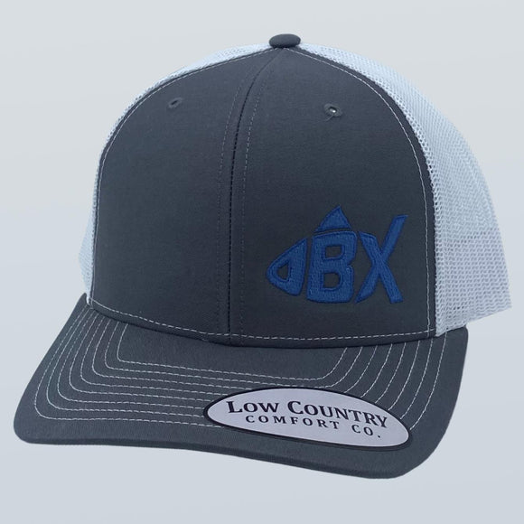 OBX Initial Fish Charcoal/White Hat