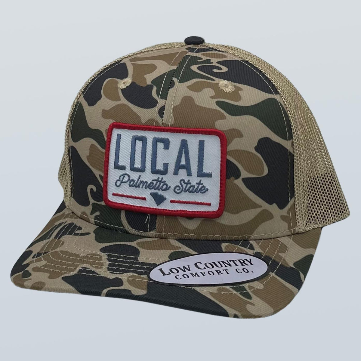 South Carolina Local Patch Old School Camo/Khaki Hat – Riverbed Threads