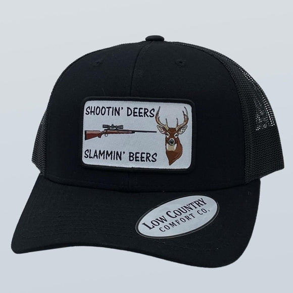 Shootin' Deer Patch Black Hat