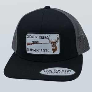 Shootin' Deer Patch Black/Charcoal Hat