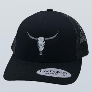 Steer Skull Hat Black