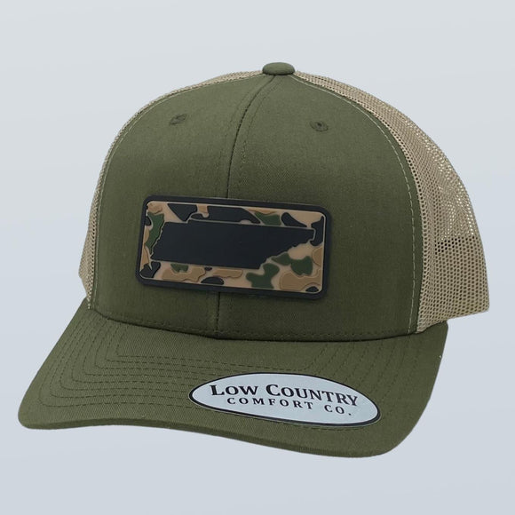 Tennessee Outline Camo PVC Patch Hat Moss/Khaki