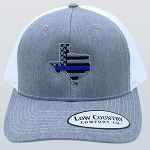 Texas Blue Line Hat Heather/White