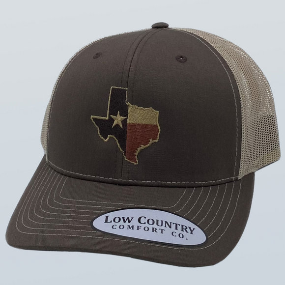 Texas Flag Hat Brown/Khaki