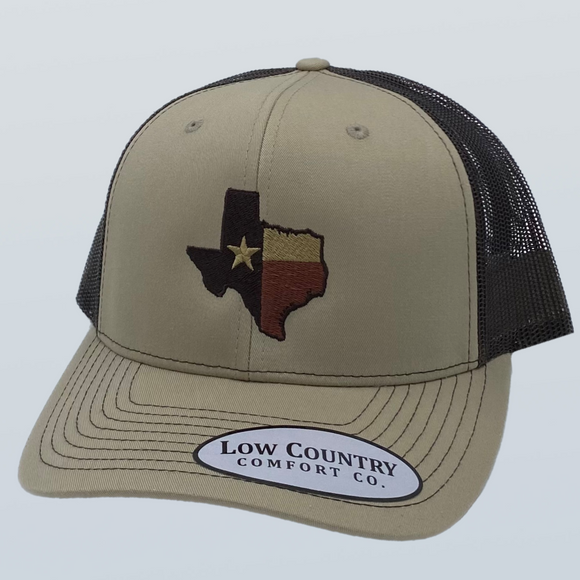 Texas Flag Hat Khaki/Brown