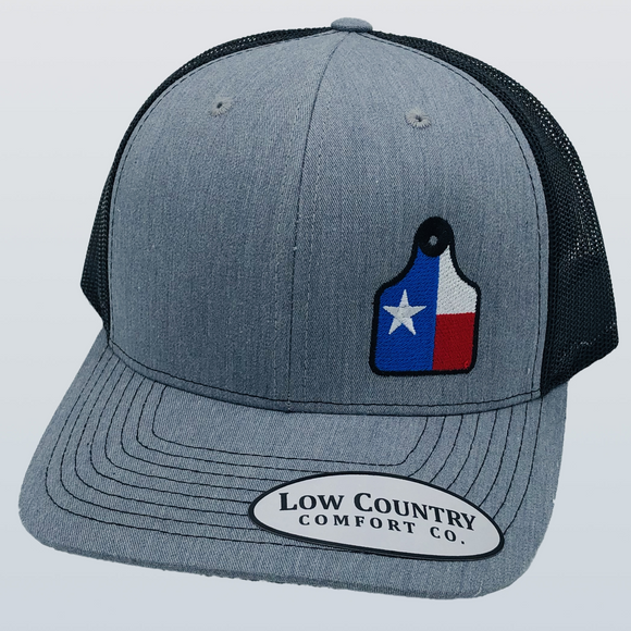 Texas Flag Tag Hat Heather/Black