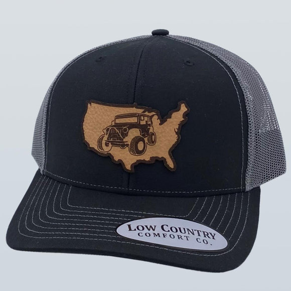 USA Jeep Inspired Patch Black/Charcoal Hat