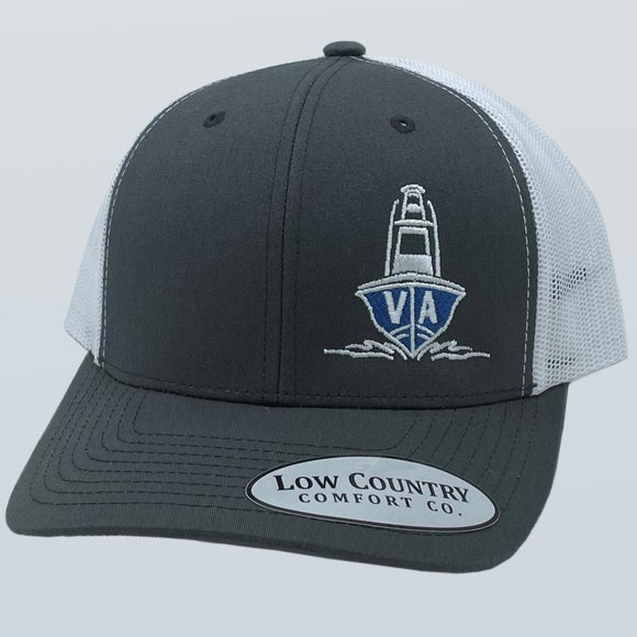 Virginia Flag Boat Charcoal/White Hat
