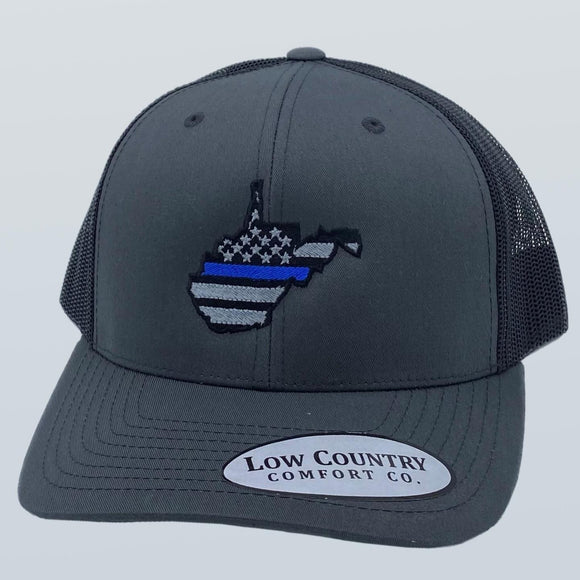 West Virginia Blue Line Charcoal/Black Hat